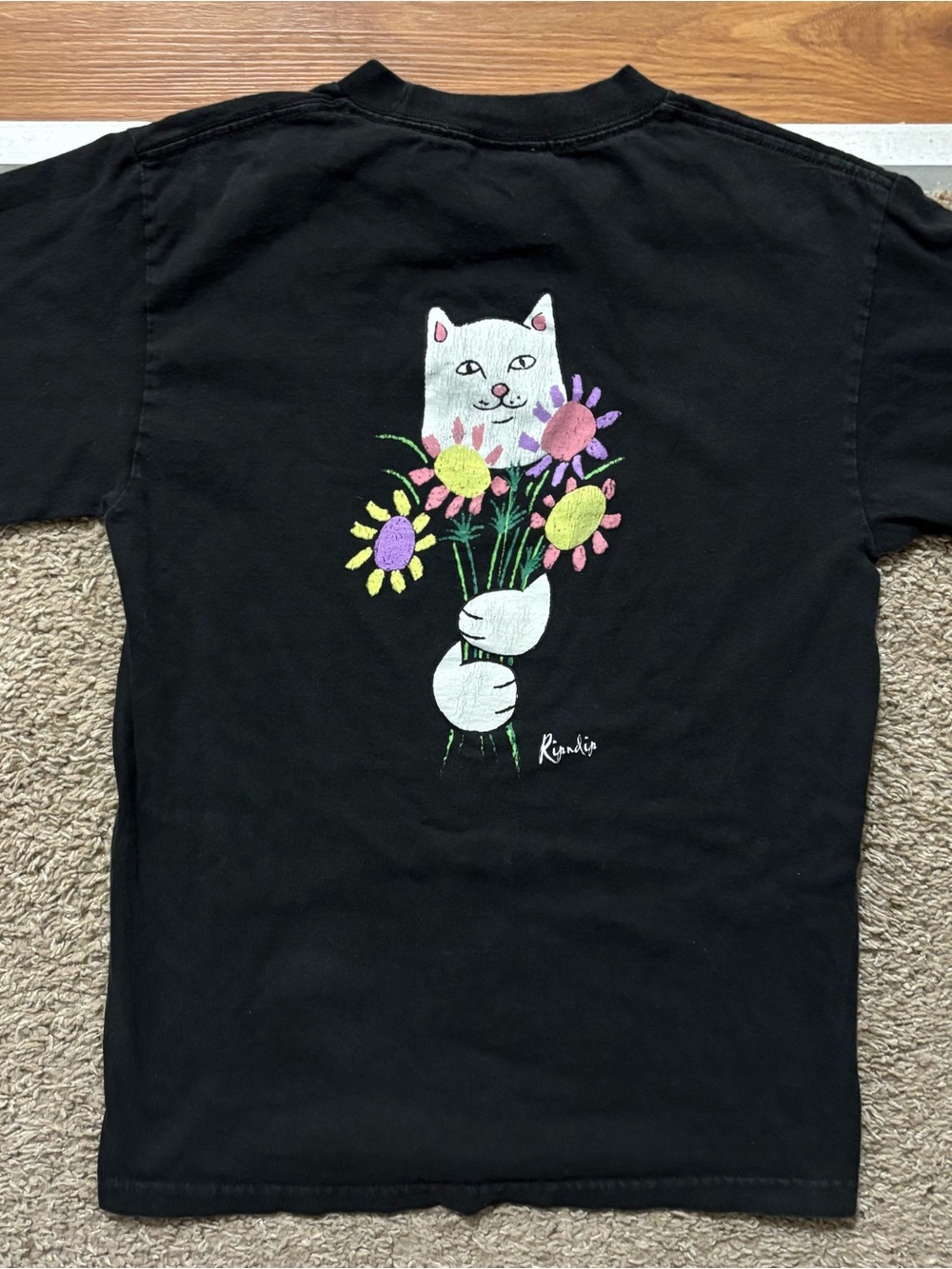 RIPN DIP Woman’s Sm Black Long Sleeve Graphic Tee Lord Nermal Great Condition
